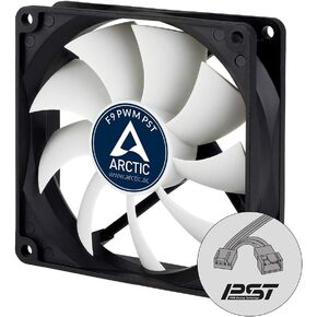 ARCTIC F9 PWM PST - 92 mm PWM PST Case Fan with PWM Sharing Technology (PST), Quiet Motor, Computer, Fan Speed: 150-1800 RPM - Black, White in Saudi Arabia