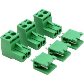 PoiLee 20 مجموعات 2 دبوس 5.08 مللي متر الملعب ذكر أنثى المكونات في PCB برغي محطة كتلة موصل in Kuwait