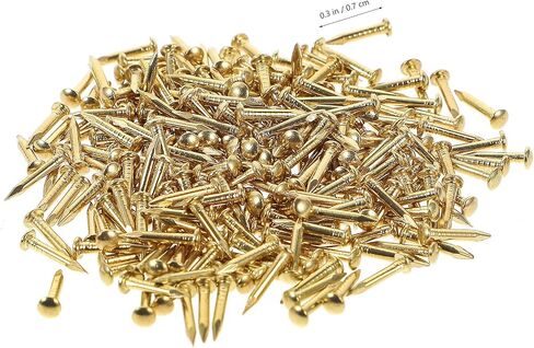 HEALLILY 200pcs Copper Nails for Killing Trees Removing Stumps Copper Nail Spikes Stump Killer for Slating Roofing 8mm (Brass) in Saudi Arabia