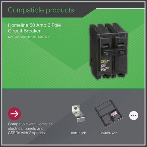 Square D - HOM250CP Circuit Breaker, Black in Saudi Arabia