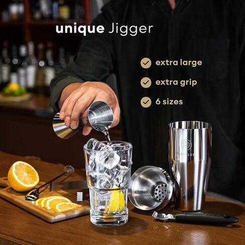 BarDeluxe® Pro Mixology Bartender Kit, 12-Piece Cocktail Shaker Set | Drink Shakers Cocktail Set, Bartending Kit, Bar Kit | Bar Kits for Bartender Home, Cocktail Kit, Bar Mixing Set, Bar Set in Saudi Arabia