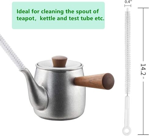 Jekayla 5 Pack Bottle Brush Cleaner, Bottle Brushes for Cleaning Baby Bottle and Straw, Water Bottle Cleaner Brush with Long Handle for Narrow Cup, Hydro Flask, Pipes, Kettle Spout Brushes, White in Saudi Arabia