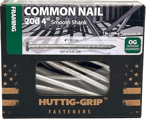 Huttig-Grip 2 inches Framing Common Nail 6d Size, Outdoor Galvanized Finish, 1 lb Pack of 167 Nails in Saudi Arabia