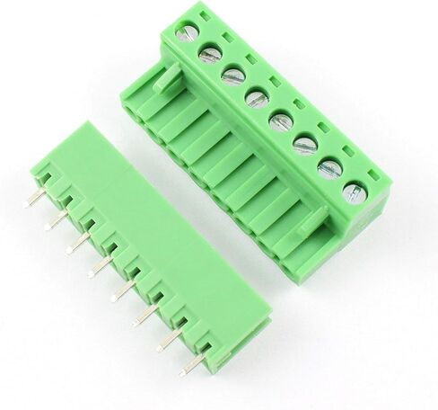 DBParts 10 مجموعات 8 دبوس (8 القطب) الملعب 5.08 مللي متر مستقيم المكونات في المسمار محطة كتلة للتوصيل لوحة موصلات PCB جبل DIY بها بنفسك in Kuwait