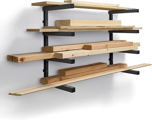 حامل معدني لتخزين الخشب ومنظم الخشب من بورا مع حامل جداري بأربعة مستويات - للاستخدام الداخلي والخارجي وPortamate PM-5093 أسطوانة بقاعدة ثلاثية الوظائف مقاس 11.25 بوصة من الفولاذ المصقول in Kuwait