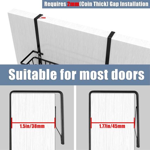 ANSTEEP Over The Door Organizer with Hooks, Door Towel Holder with 3 Baskets and 5 Hooks Hanging Storage Shelves Spice Racks for Bedroom, Kitchen,Bathroom in Kuwait