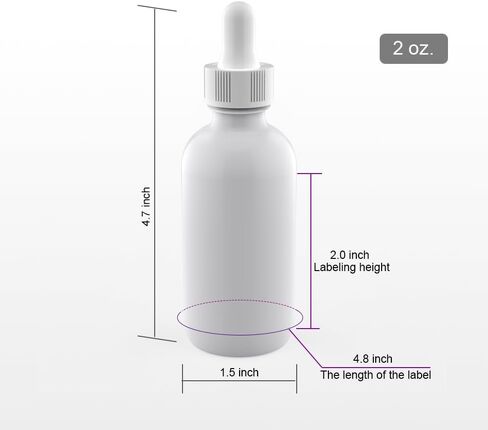 60ml Black Coated Glass Bottle with Glass Eye Dropper, 2 oz Capacity,UV Safe Bottles for Essential Oils and Aromatherapy (Pack of 12) in Kuwait