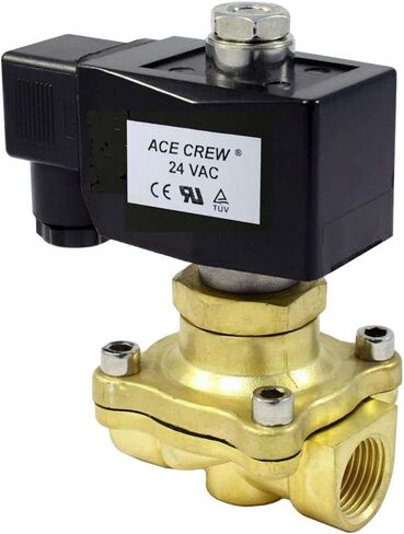 صمام ملف لولبي نحاسي 1/2 انش مفتوح بشكل طبيعي 24 فولت تيار متردد وتيار متردد ان بي تي in Kuwait