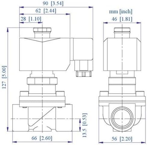 صمام ملف لولبي نحاسي 1/2 انش مفتوح بشكل طبيعي 24 فولت تيار متردد وتيار متردد ان بي تي in Kuwait