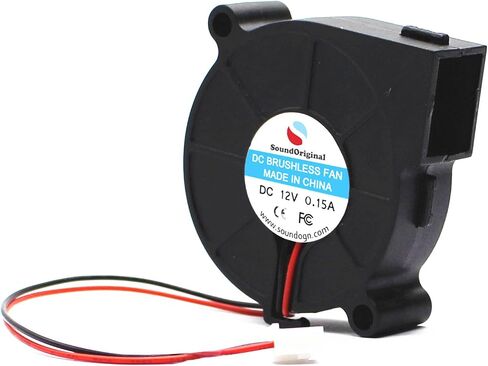 SoundOriginal 2pcs Cooling Blower Fan DC 12V 0.10A~0.15A 50mmx15mm Fans for 3D Printer Humidifier Aromatherapy and Other Small Appliances Series Repair Replacement in Saudi Arabia