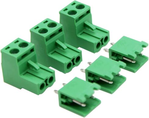 PoiLee 20 مجموعات 2 دبوس 5.08 مللي متر الملعب ذكر أنثى المكونات في PCB برغي محطة كتلة موصل in Kuwait