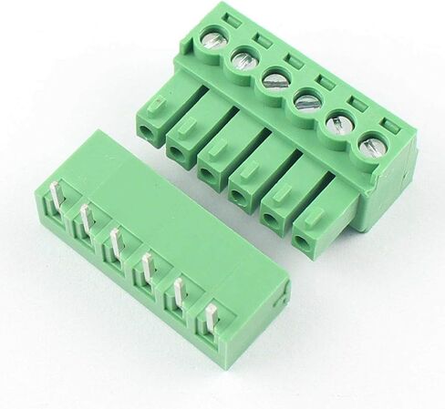 DBParts 10 Sets 6-Pin (6 القطب) 3.81 مللي متر زاوية الملعب برغي محطة كتلة لوحة توصيل PCB جبل لتقوم بها بنفسك in Saudi Arabia