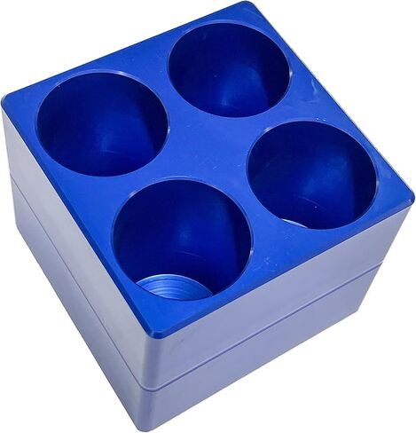 MUHWA 4 رف أنابيب كتلة تبريد من الألومنيوم جيدًا لأنابيب الطرد المركزي سعة 50 مل، عبوة من قطعة واحدة in Kuwait