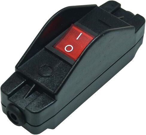 FILSHU مفتاح سلك مضمن 16A 125 فولت/250 فولت تيار متردد أسود مضمن تشغيل/إيقاف زر الروك مع ضوء المؤشر الأحمر، طرف المسمار in Kuwait