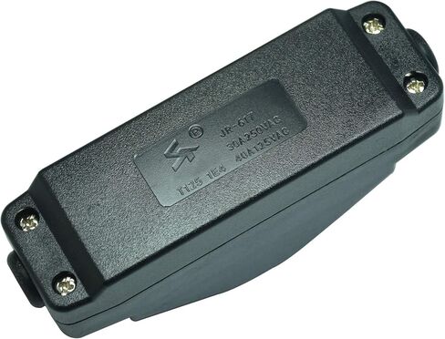 FILSHU مفتاح سلك مضمن 16A 125 فولت/250 فولت تيار متردد أسود مضمن تشغيل/إيقاف زر الروك مع ضوء المؤشر الأحمر، طرف المسمار in Kuwait