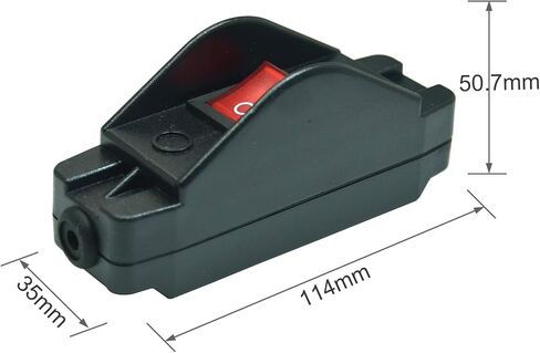 FILSHU مفتاح سلك مضمن 16A 125 فولت/250 فولت تيار متردد أسود مضمن تشغيل/إيقاف زر الروك مع ضوء المؤشر الأحمر، طرف المسمار in Kuwait