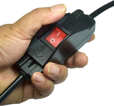 FILSHU مفتاح سلك مضمن 16A 125 فولت/250 فولت تيار متردد أسود مضمن تشغيل/إيقاف زر الروك مع ضوء المؤشر الأحمر، طرف المسمار in Kuwait