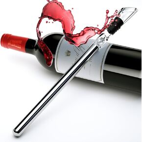 Wine Chiller, 3-in-1 Stainless Steel Wine Chiller Rapid Iceless Wine Chilling Rod Fits in All Standard-Sized Bottles Wine Bottle Chiller Cooling Stick with Pourer, Aerator, and Bottle Stopper in Saudi Arabia