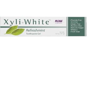 NOW Solutions, Xyliwhiteâ„¢ Toothpaste Gel, Refreshmint, Cleanses and Whitens, Fresh Taste, 6.4-Ounce