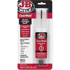 J-B Weld 50112 Clear 25 ml ClearWeld حقنة إيبوكسي سريعة الإعداد (عبوة من 2) in Kuwait
