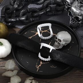 مجموعة من 6 حلقات منديل للهالوين بإبزيم وأنياب مصاصي الدماء وحلقات منديل معدنية وحلقات منديل معدنية مخيفة وحامل حلقة منديل وحامل حلقات منديل لحفلات الهالوين وديكور طاولة العشاء (فضي) in Kuwait