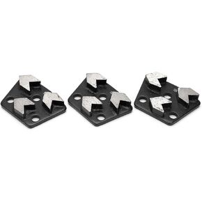 قرص طحن ماسي، 3 قطع من وسادة طحن الأرضية الماسية شبه المنحرفة، أحذية طحن خرسانية 16#، سطح أملس وأسنان قاطعة، سهلة الحمل in Kuwait