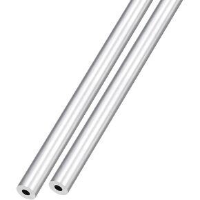6063 Aluminum Tube (3mm OD x 2mm ID x 300mm L) 2Pcs, Aluminum Round Tubing - for Home Furnishing, Machinery, DIY Handicraft