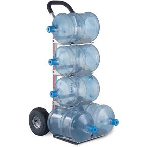 شاحنة مياه Magline HBK128HM4 زجاجة ألومنيوم، مقبض دائري، عجلات هوائية، فضية، سعة حمولة 500 رطل، ارتفاع 139.7 سم، عرض 27.94 سم × عمق 50.8 سم in Kuwait