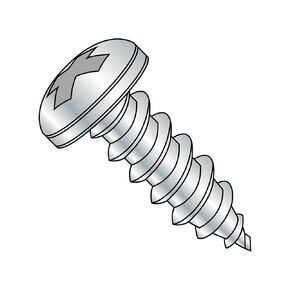 Steel Sheet Metal Screw, Zinc Plated, Pan Head, Phillips Drive, Type A, #6-18 Thread Size, 7/16" Length (Pack of 100) in Saudi Arabia