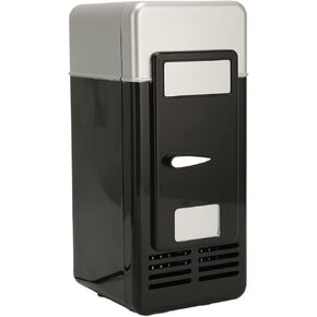 Mini Fridge,USB Small Refrigerators for Skincare Lipstick Perfume Beverage,Low Decibel Energy Saving Semiconductor Refrigeration Fridge Cooler for Car Home(Black) in Saudi Arabia