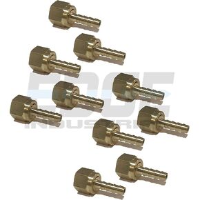 EDGE INDUSTRIAL 1/4 بوصة معرف خرطوم إلى 3/8 بوصة 45 درجة أنثى SAE موصل دوار نحاسي مضيئة الوقود / الهواء / الماء / الزيت / الغاز / WOG (الكمية 01) in Kuwait