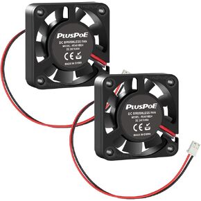 PLUSPOE 2-Pack 40mm x 10mm DC 12V Brushless Cooling Fan, Dual Ball Bearing for Computer case 3D Printer Humidifier and Other Small Appliances Series Repair Replacement in Saudi Arabia
