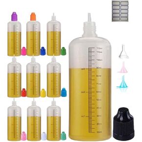 fengwanda 10pcs Empty 120ml PE Unique Dropper Bottle DIY Liquid dispensor
