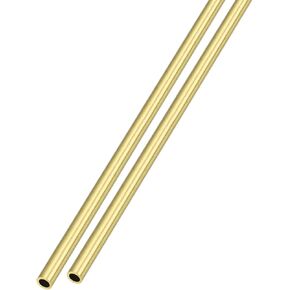 METALLIXITY Brass Tube (3mm OD x 0.5mm Wall T x 200mm L) 2Pcs, Straight Tubing - for Home Furnishing, Machinery, DIY Handicraft in Kuwait