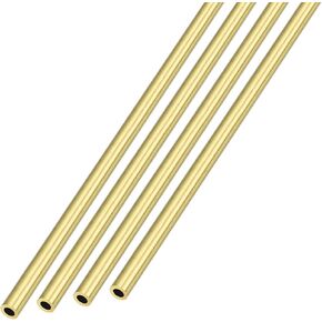 METALLIXITY Brass Tube (3mm OD x 0.75mm Wall T x 300mm L) 4Pcs, Straight Tubing - for Home Furnishing, Machinery, DIY Handicraft in Saudi Arabia
