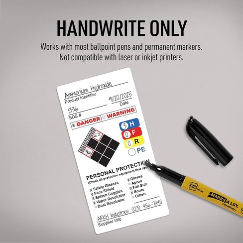 Avery GHS Secondary Container Labels, Waterproof, Chemical Resistant, Preprinted, Handwrite-Only, 1" x 2.5", 240 GHS Labels in Saudi Arabia