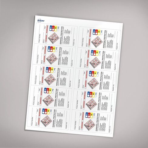 Avery GHS Secondary Container Labels, Waterproof, Chemical Resistant, Preprinted, Handwrite-Only, 1" x 2.5", 240 GHS Labels in Saudi Arabia