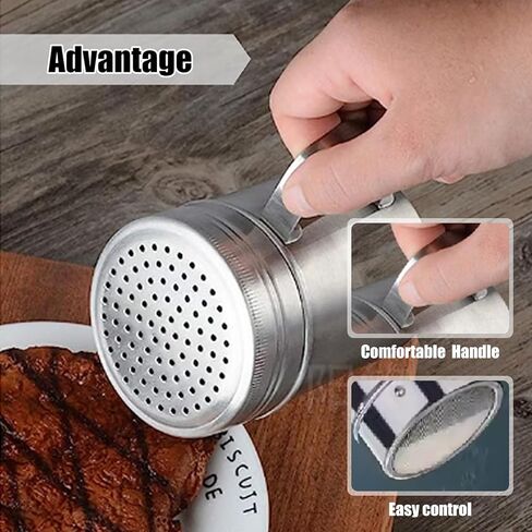 CNQLIS Popcorn Scoop and Salt Shaker, Stainless Steel Popcorn Scooper French Fry Scoop Serving Spoon for Filling Foods into Bags Boxs, Home Theater Popcorn Machine Accessories in Kuwait