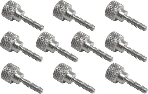 10 عبوات من خيوط 6-32 × 1/2 بوصة 303 من الفولاذ المقاوم للصدأ الماسي المخرش ومقابض مسامير الإبهام مع أكتاف مستقيمة وخيوط اليد اليمنى SAE طرف مسطح غير مطلي in Kuwait