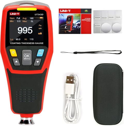 UNI-T UT343D Digital Coating Thickness Gauge Meter Tester Range 0 to 1250um with USB Data Function in Saudi Arabia