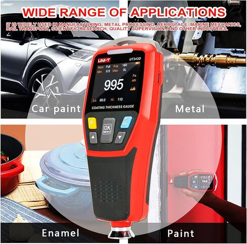 UNI-T UT343D Digital Coating Thickness Gauge Meter Tester Range 0 to 1250um with USB Data Function in Saudi Arabia