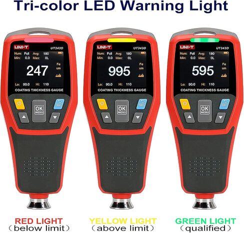 UNI-T UT343D Digital Coating Thickness Gauge Meter Tester Range 0 to 1250um with USB Data Function in Saudi Arabia