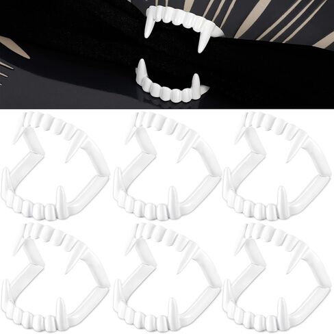 مجموعة من 6 حلقات منديل للهالوين بإبزيم وأنياب مصاصي الدماء وحلقات منديل معدنية وحلقات منديل معدنية مخيفة وحامل حلقة منديل وحامل حلقات منديل لحفلات الهالوين وديكور طاولة العشاء (فضي) in Kuwait