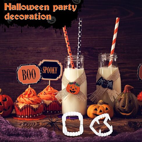 مجموعة من 6 حلقات منديل للهالوين بإبزيم وأنياب مصاصي الدماء وحلقات منديل معدنية وحلقات منديل معدنية مخيفة وحامل حلقة منديل وحامل حلقات منديل لحفلات الهالوين وديكور طاولة العشاء (فضي) in Kuwait