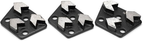 قرص طحن ماسي، 3 قطع من وسادة طحن الأرضية الماسية شبه المنحرفة، أحذية طحن خرسانية 16#، سطح أملس وأسنان قاطعة، سهلة الحمل in Kuwait