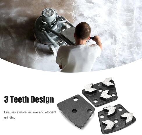 قرص طحن ماسي، 3 قطع من وسادة طحن الأرضية الماسية شبه المنحرفة، أحذية طحن خرسانية 16#، سطح أملس وأسنان قاطعة، سهلة الحمل in Kuwait