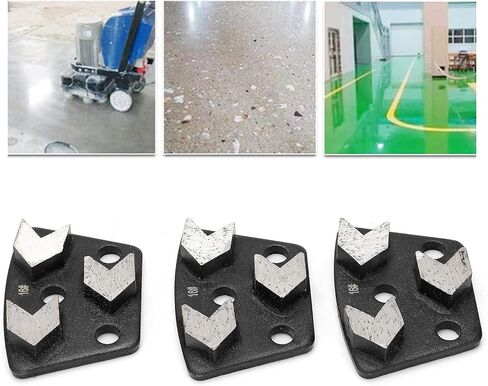 قرص طحن ماسي، 3 قطع من وسادة طحن الأرضية الماسية شبه المنحرفة، أحذية طحن خرسانية 16#، سطح أملس وأسنان قاطعة، سهلة الحمل in Kuwait