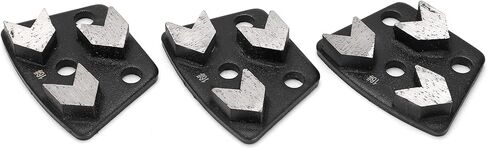 قرص طحن ماسي، 3 قطع من وسادة طحن الأرضية الماسية شبه المنحرفة، أحذية طحن خرسانية 16#، سطح أملس وأسنان قاطعة، سهلة الحمل in Kuwait