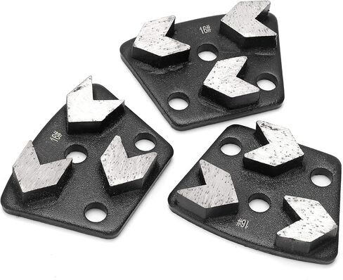 قرص طحن ماسي، 3 قطع من وسادة طحن الأرضية الماسية شبه المنحرفة، أحذية طحن خرسانية 16#، سطح أملس وأسنان قاطعة، سهلة الحمل in Kuwait