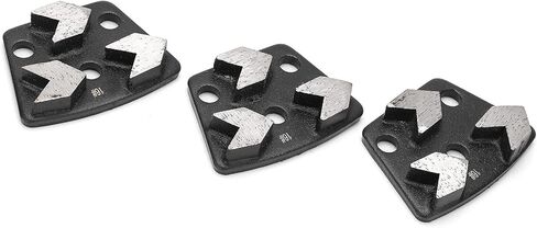 قرص طحن ماسي، 3 قطع من وسادة طحن الأرضية الماسية شبه المنحرفة، أحذية طحن خرسانية 16#، سطح أملس وأسنان قاطعة، سهلة الحمل in Kuwait